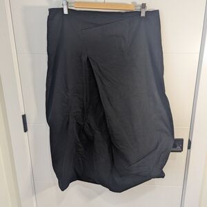 Rundholz Black Label Midi Skirt with Asymmetrical Ruching and Bubble Hem